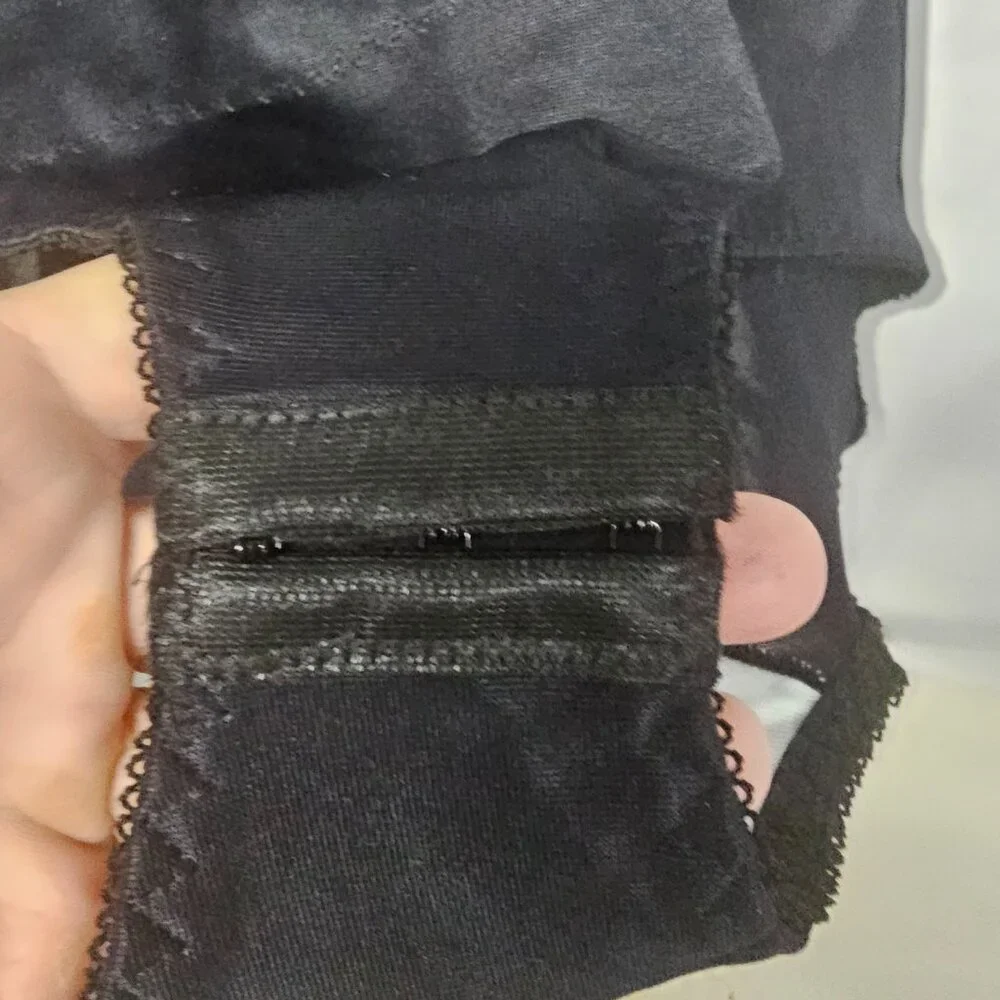 Vintage Lanique Bodysuit Black Lace Fairy Grunge Goth Whimsigoth 44 NWT - Picture 7 of 12